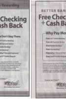 Free Checking newspaper advertising