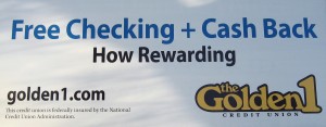 free checking golden 1 credit union